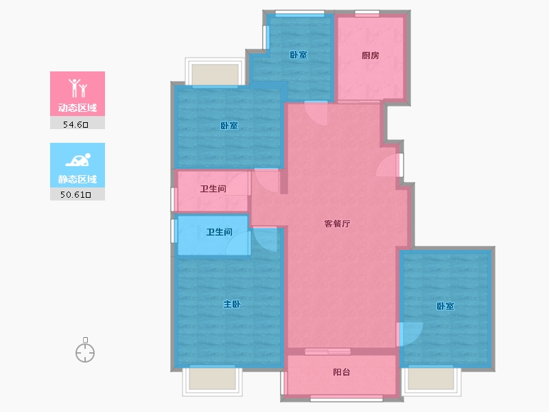 江苏省-无锡市-中隆润熙府-94.00-户型库-动静分区