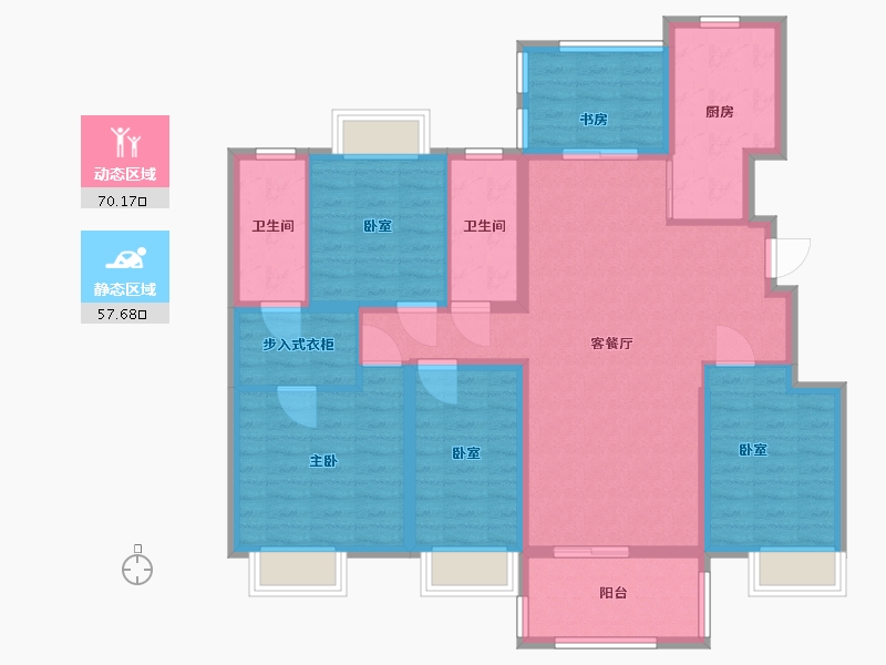 江苏省-无锡市-中隆润熙府-114.00-户型库-动静分区