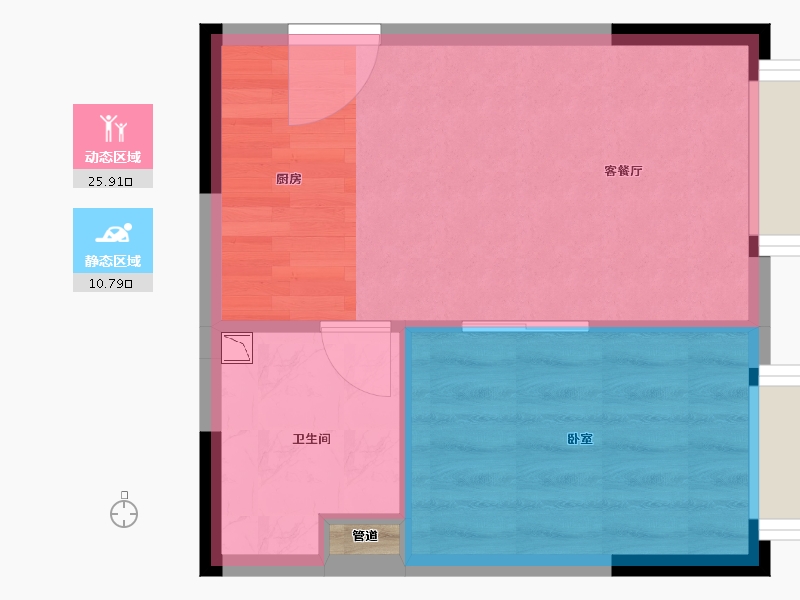 陕西省-西安市-西安恒大养生谷公寓-33.55-户型库-动静分区