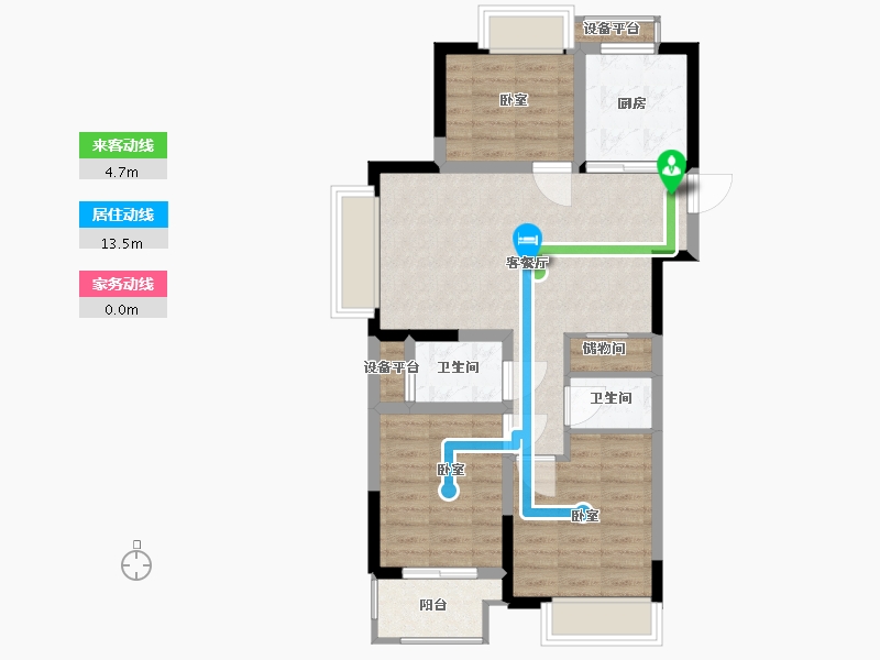 江苏省-无锡市-耘林生命公寓-72.00-户型库-动静线