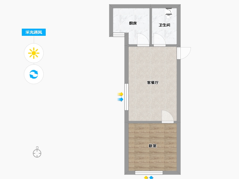 陕西省-西安市-当代宏府MOMΛ-34.42-户型库-采光通风