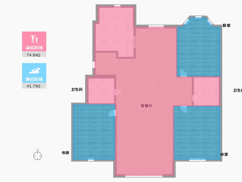 辽宁省-辽阳市-辽阳泛美华庭-106.99-户型库-动静分区