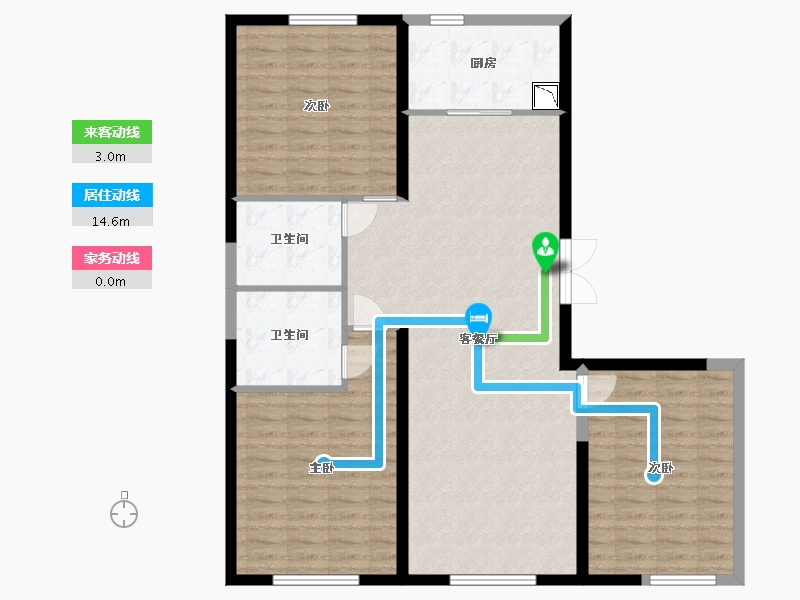 黑龙江省-哈尔滨市-华鸿金色纽约-111.24-户型库-动静线