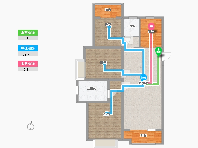 陕西省-咸阳市-联诚国际-106.80-户型库-动静线