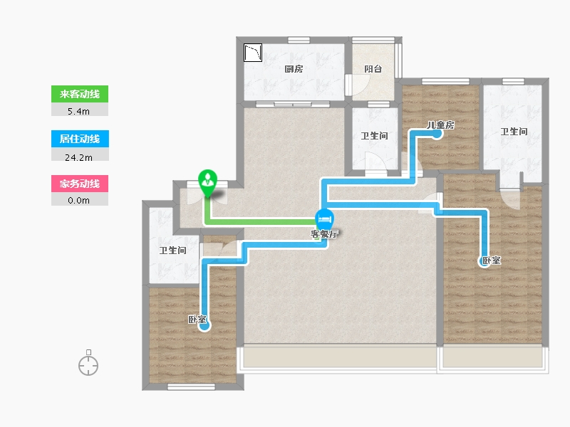 陕西省-咸阳市-中国铁建西派时代-124.96-户型库-动静线