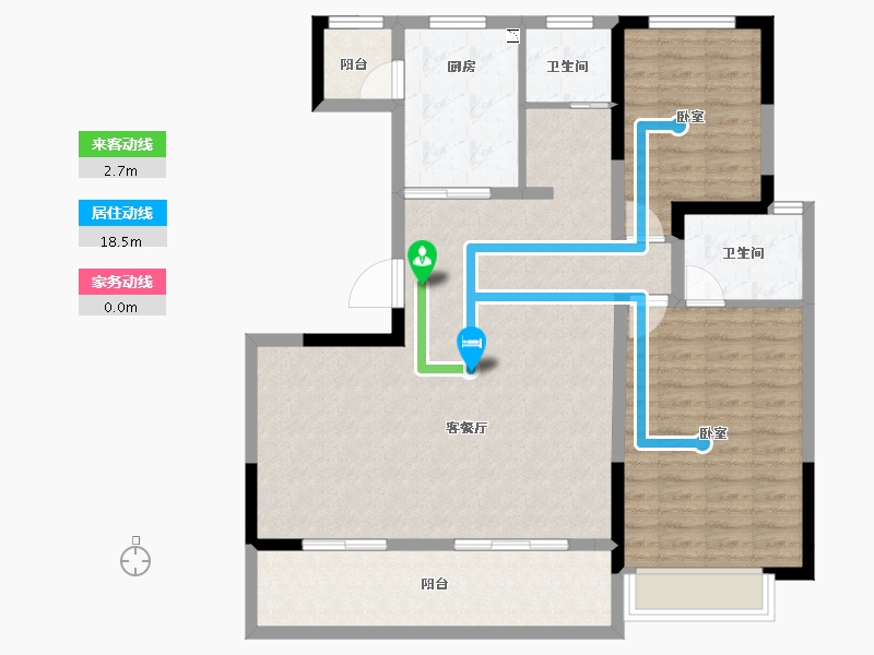 陕西省-西安市-南宫府-106.69-户型库-动静线