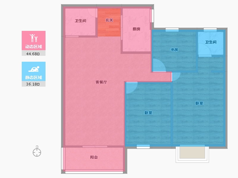 陕西省-咸阳市-新理城-73.17-户型库-动静分区