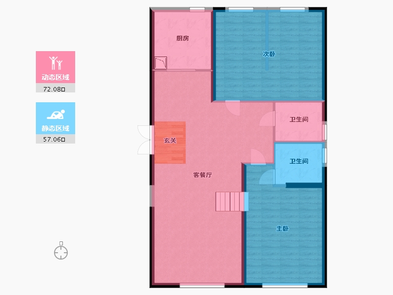 黑龙江省-哈尔滨市-华鸿金色纽约-118.58-户型库-动静分区