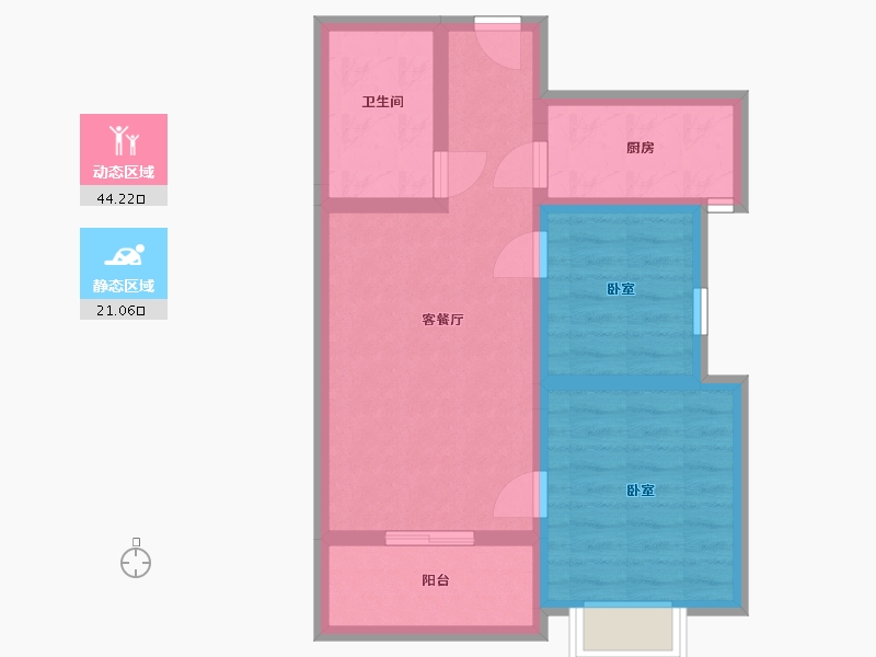 陕西省-西安市-新欧洲-57.14-户型库-动静分区