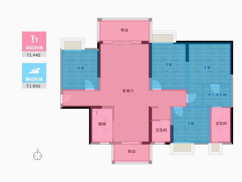 广西壮族自治区-梧州市-岑溪汇洋广场-109.23-户型库-动静分区