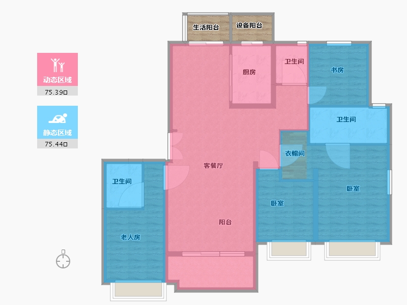 陕西省-西安市-中国铁建西派国际-144.00-户型库-动静分区