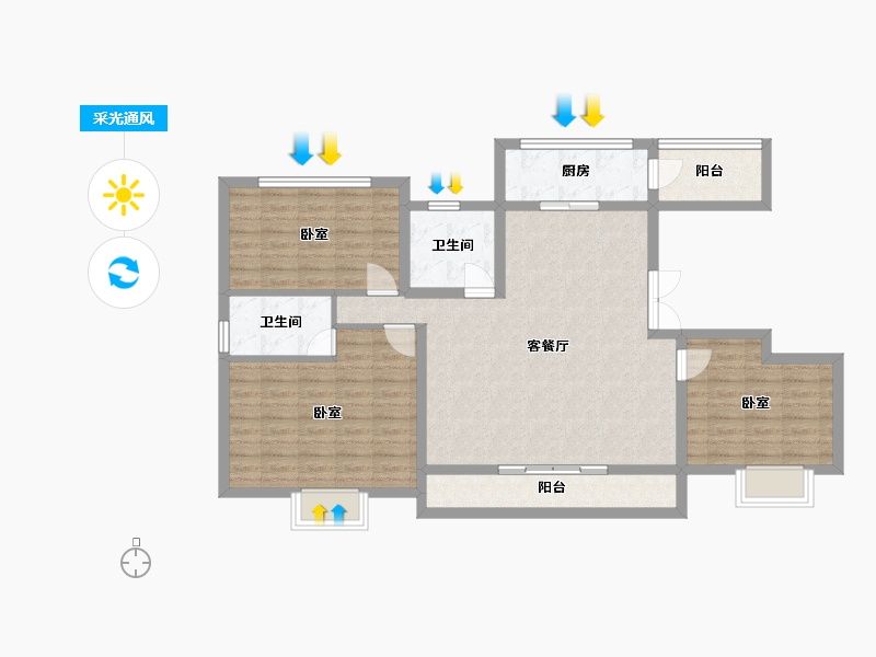 河北省-邢台市-东昇华府-102.20-户型库-采光通风