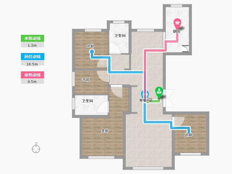 黑龙江省-哈尔滨市-融创城·领域-116.00-户型库-动静线