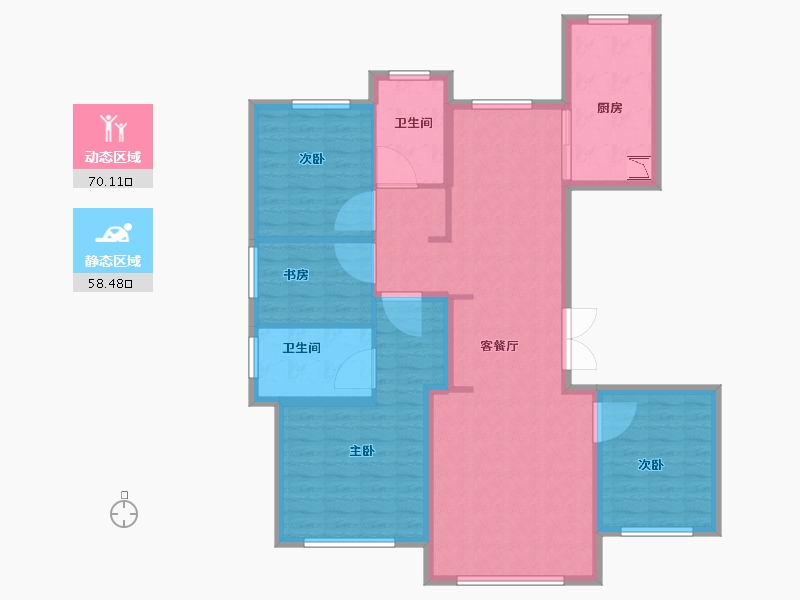 黑龙江省-哈尔滨市-融创城·领域-116.00-户型库-动静分区