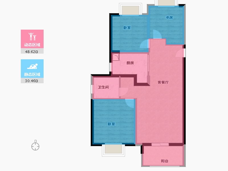 江苏省-南京市-仙林首望城-70.00-户型库-动静分区