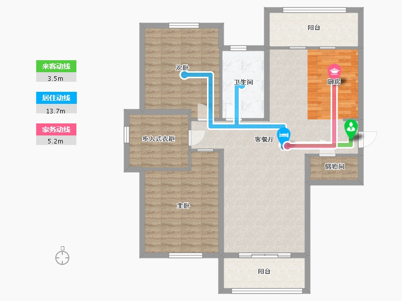 黑龙江省-哈尔滨市-玫瑰湾三期-106.50-户型库-动静线