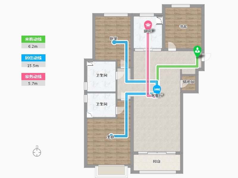 陕西省-西安市-融创东方宸院-99.00-户型库-动静线