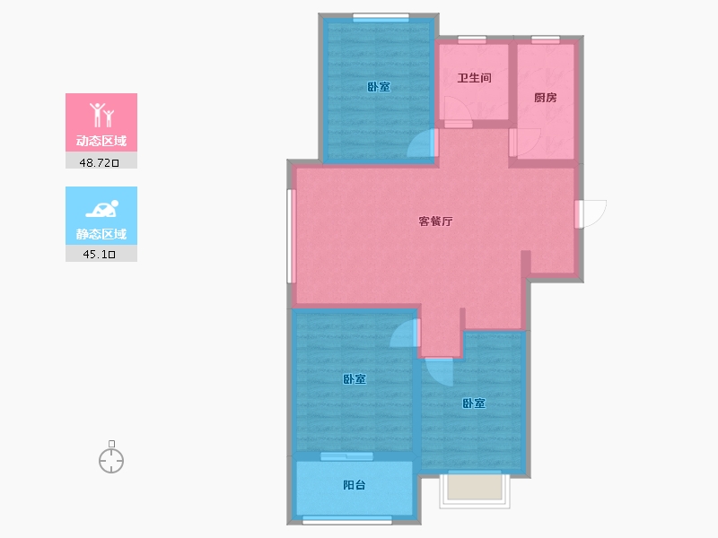 河北省-邢台市-天一港-83.41-户型库-动静分区