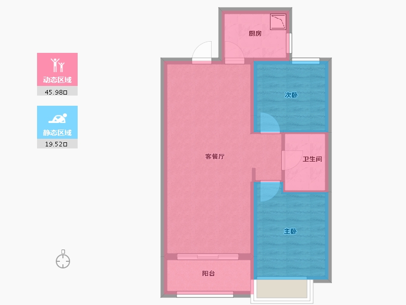 黑龙江省-哈尔滨市-南益·松江春晓-58.11-户型库-动静分区