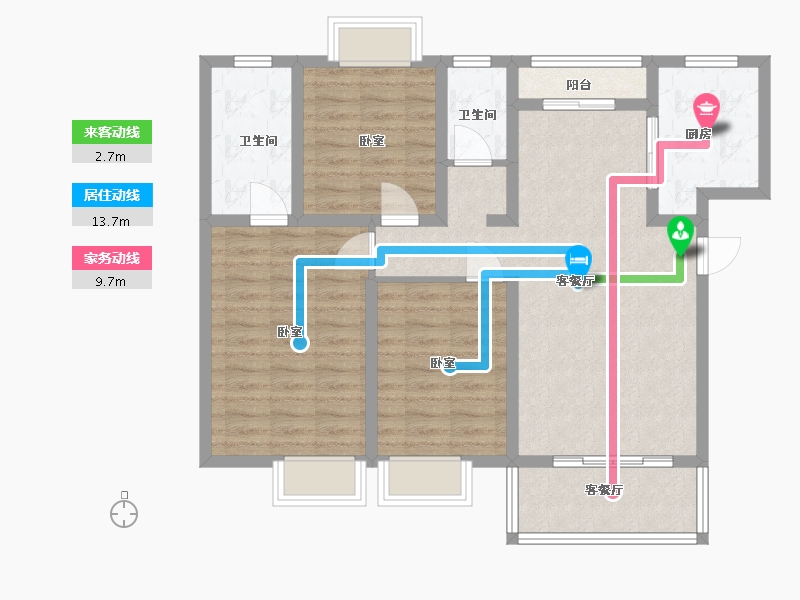 云南省-西双版纳傣族自治州-大兴铭苑-91.71-户型库-动静线