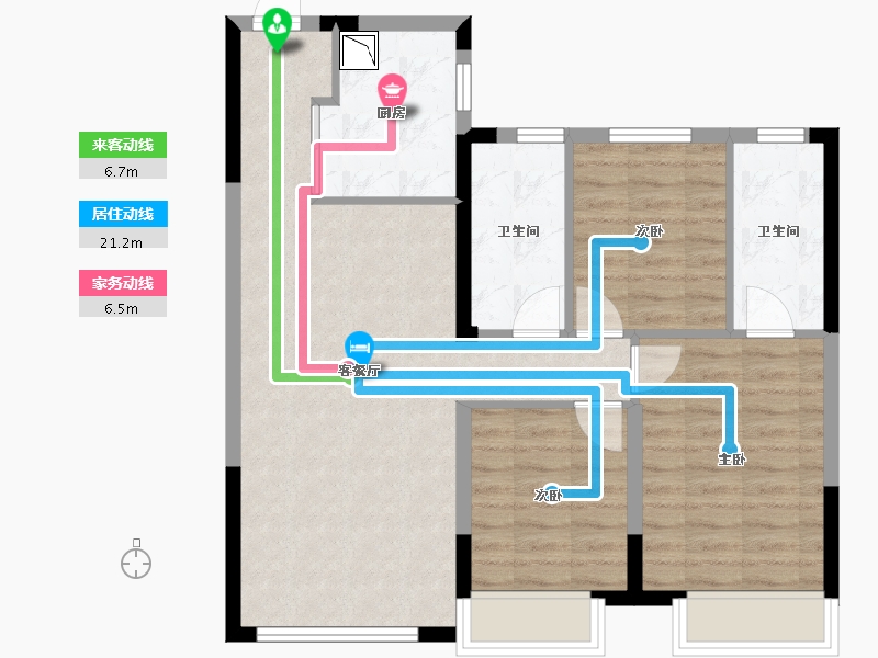 黑龙江省-哈尔滨市-华夏幸福|深哈中心·松江序-79.22-户型库-动静线