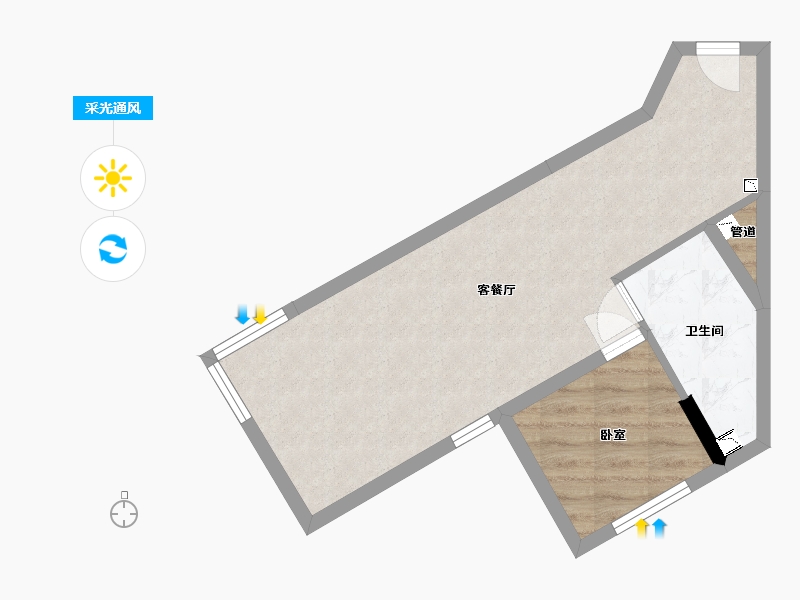 辽宁省-营口市-万科拉维海岸-43.99-户型库-采光通风