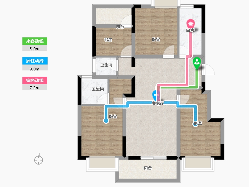 江苏省-南京市-和昌绿地新悦湾-86.14-户型库-动静线