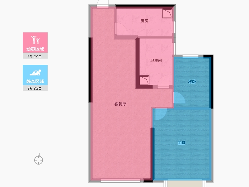 黑龙江省-哈尔滨市-龙江恒大文化旅游城-73.01-户型库-动静分区