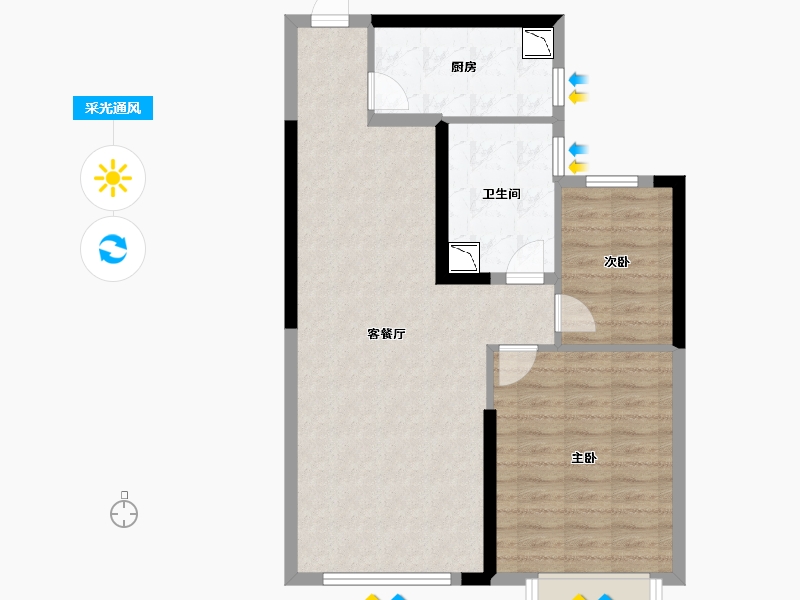 黑龙江省-哈尔滨市-龙江恒大文化旅游城-73.01-户型库-采光通风