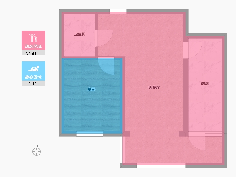 黑龙江省-哈尔滨市-海富御景（臻园）-44.30-户型库-动静分区