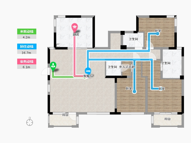 江苏省-南京市-鲁能泰山7号院-140.00-户型库-动静线