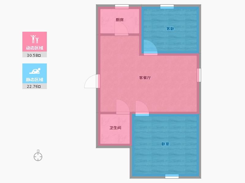 辽宁省-辽阳市-辽阳第一城-47.33-户型库-动静分区