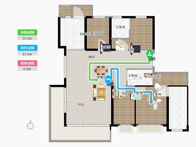 陕西省-西安市-中国铁建西派国际-174.36-户型库-动静线