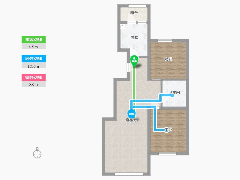 黑龙江省-哈尔滨市-汇龙十九街区-66.00-户型库-动静线