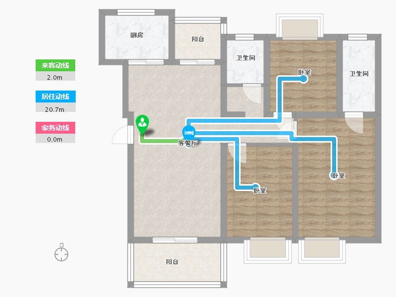 云南省-西双版纳傣族自治州-大兴铭苑-87.48-户型库-动静线