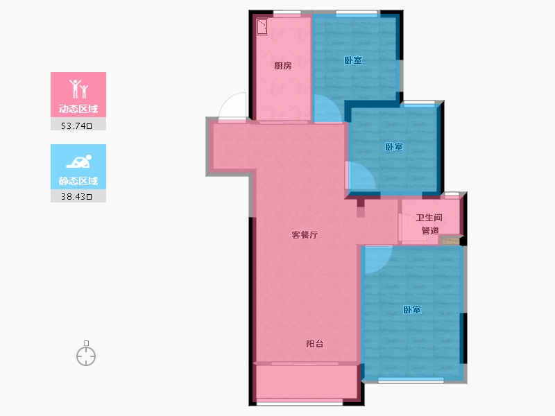 陕西省-西安市-绿地智创金融城-83.01-户型库-动静分区