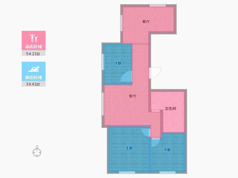 黑龙江省-牡丹江市-城市假日花园-84.00-户型库-动静分区