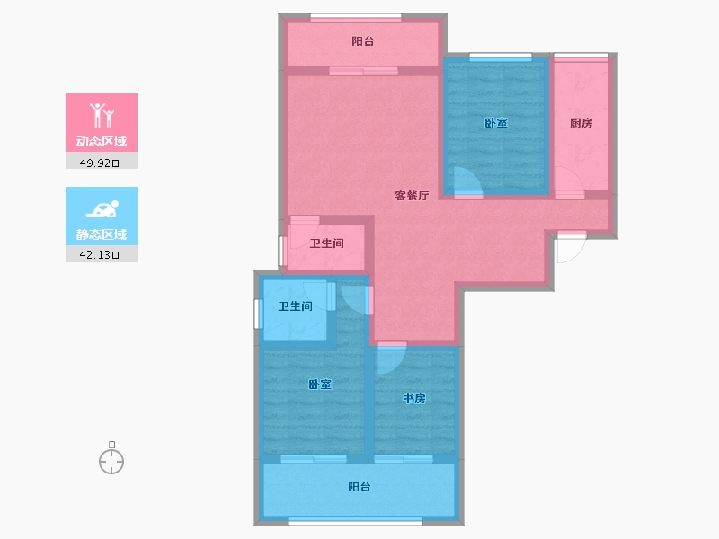 陕西省-西安市-感恩天禧-80.21-户型库-动静分区