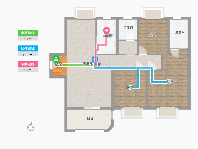 江苏省-南京市-融侨悦城-95.00-户型库-动静线