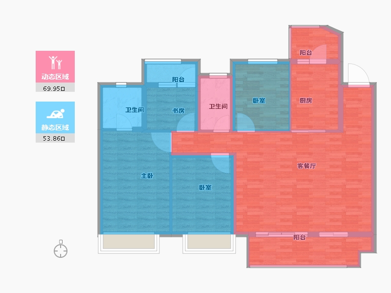 云南省-昭通市-合景泰富 云湖天境-112.00-户型库-动静分区