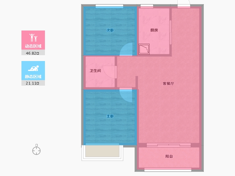 黑龙江省-哈尔滨市-保利·明玥时光-60.41-户型库-动静分区