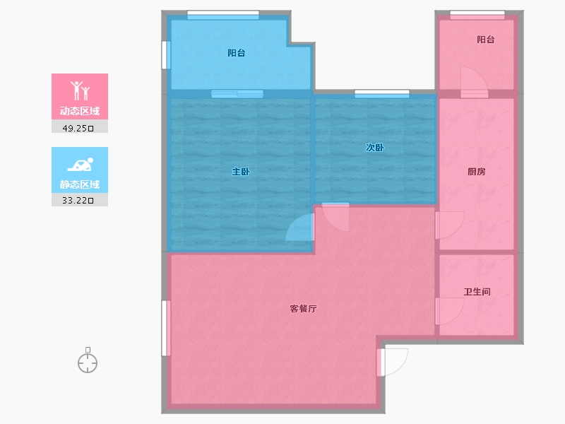 陕西省-西安市-长乐嘉韵-75.00-户型库-动静分区