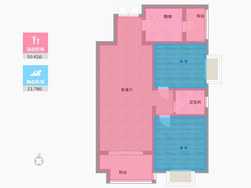 云南省-西双版纳傣族自治州-大兴铭苑-63.69-户型库-动静分区