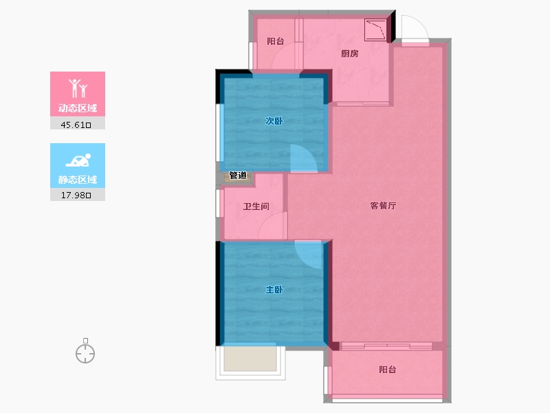 广西壮族自治区-梧州市-万达滨江城-56.44-户型库-动静分区