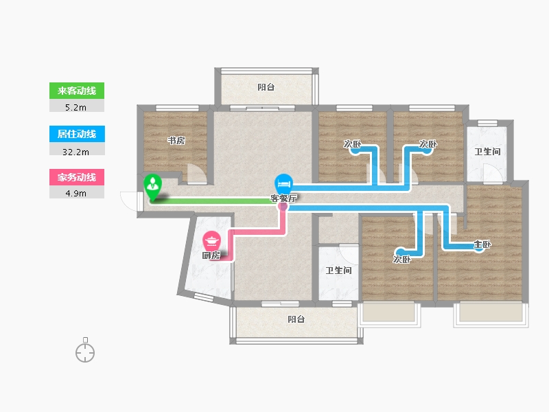 广西壮族自治区-梧州市-中梁西江首府-110.57-户型库-动静线