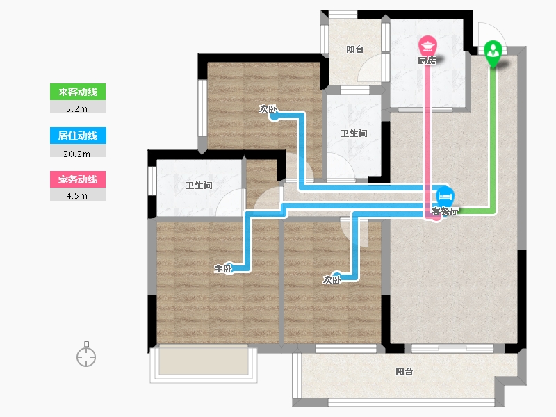 广西壮族自治区-梧州市-中梁西江首府-83.26-户型库-动静线