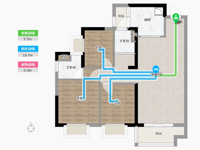 广西壮族自治区-梧州市-万达滨江城-73.40-户型库-动静线