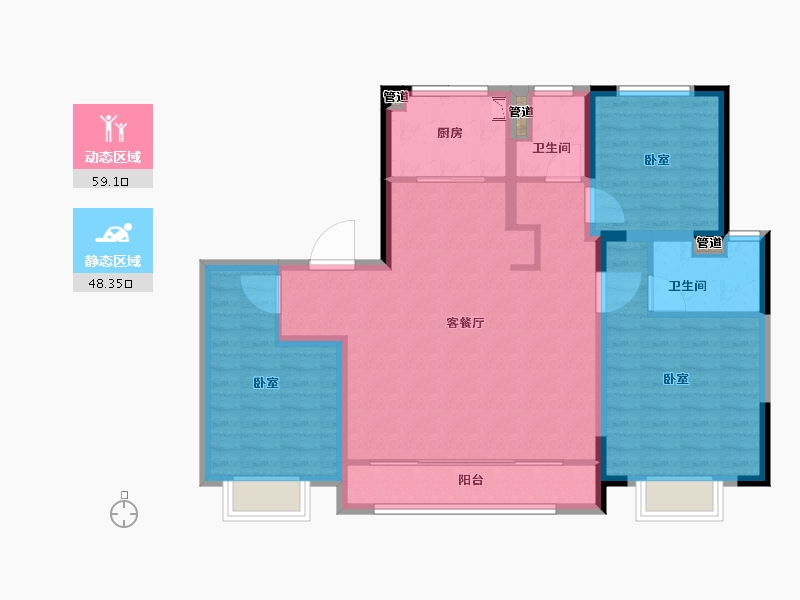 陕西省-西安市-绿地智创金融城-97.00-户型库-动静分区