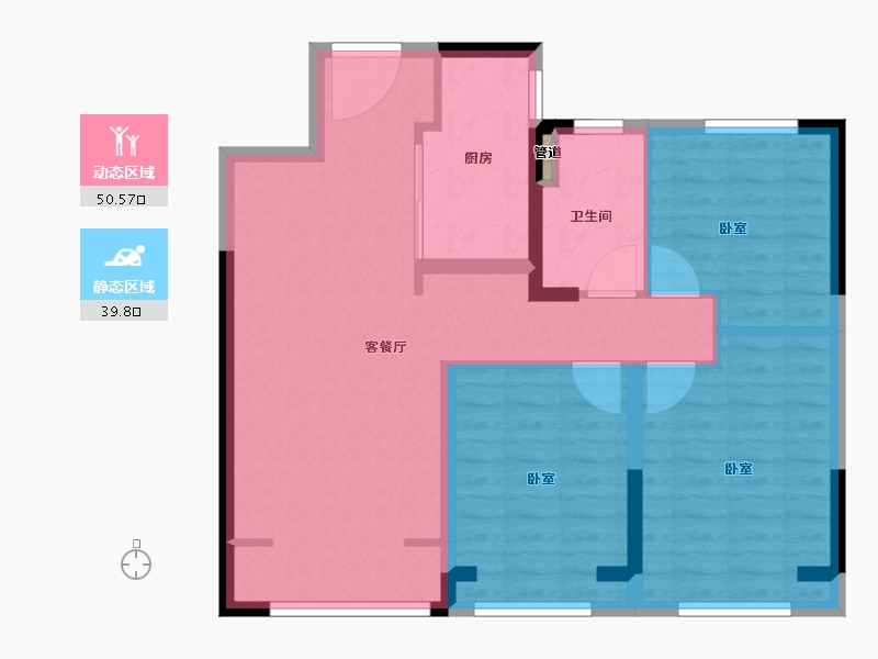 陕西省-西安市-绿地智创金融城-81.00-户型库-动静分区