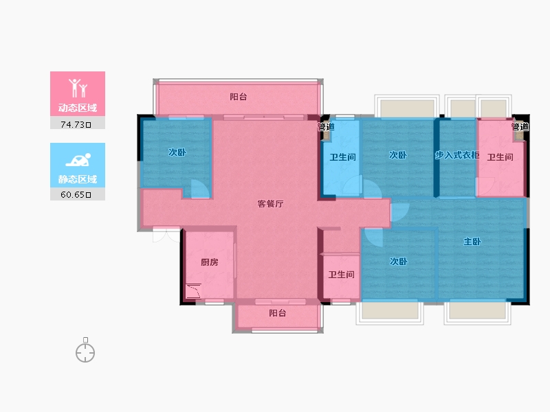 广西壮族自治区-梧州市-万达滨江城-122.55-户型库-动静分区